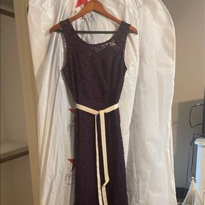 Purple lace ball gown